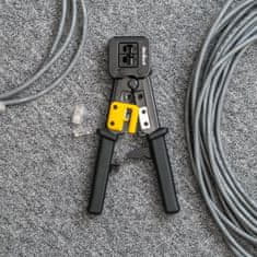 Rebel Krimpovací nástroj pre zástrčky RJ45, RJ12, RJ11, čierny RB-1007