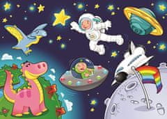 Art puzzle Puzzle Astronaut a Mláďa Pegasa 24+35 dielikov