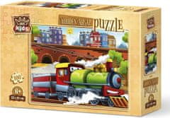 Art puzzle Drevené puzzle Mašinka 100 dielikov