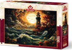 Art puzzle Puzzle Maják v búrke 1500 dielikov