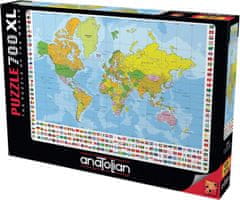 AnaTolian Puzzle Politická mapa sveta XL 700 dielikov