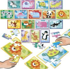 EDUCA Puzzle bitka Zvieratká 16x9 dielikov