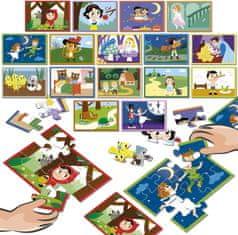 EDUCA Puzzle bitka Rozprávky 16x9 dielikov