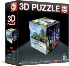 EDUCA 3D Puzzle kocka Cestovanie 216 dielikov