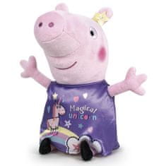 Hollywood Plyšové prasiatko fialové s jednorožcom - Prasiatko Peppa Magic (20 cm)