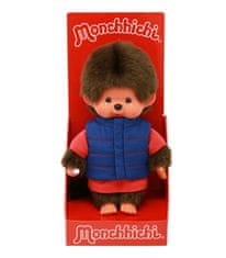 Hollywood Plyšový Mončiči - Blue Vest - Monchhichi - 20 cm