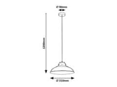 Rabalux Rabalux závesné svietidlo Dragan E27 1x MAX 60W matná čierna 5308