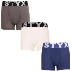 Styx 3PACK detské boxerky športová guma viacfarebné (3GJ96813) - veľkosť 6-8 let