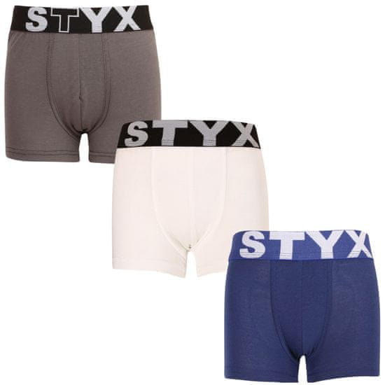 Styx 3PACK detské boxerky športová guma viacfarebné (3GJ96813)