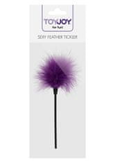 Toyjoy Sexy Feather Tickler (Purple), šteklivé pierko na zmyslové hry