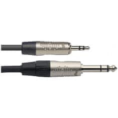 Stagg NAC2MPSPSR, prepojovací kábel Jack 3,5 mm - Jack 6,3 mm stereo, 2m