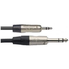 Stagg NAC2MPSPSR, prepojovací kábel Jack 3,5 mm - Jack 6,3 mm stereo, 2m