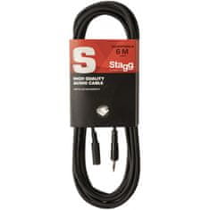 Stagg SAC6MPSBMJS, kábel predlžovací stereo MINI JACK / MINI JACK, 6m