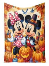 EXCELLENT Mikroplyšová teplá deka 150x200 cm - Halloween/Mickey a Minnie