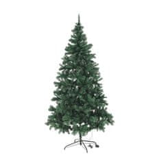 KONDELA Vianočný stromček s osvetlením Christmas Typ 5 LED450 220 cm - zelená