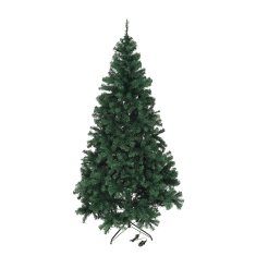 KONDELA Vianočný stromček s osvetlením Christmas Typ 5 LED450 220 cm - zelená