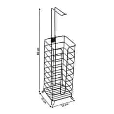 KONDELA Kovový stojan na toaletný papier Janos - čierna