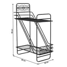 KONDELA Kovový regál Sulto - čierna