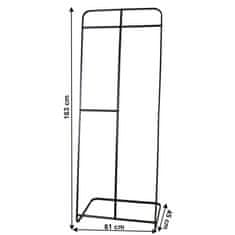 KONDELA Stojan na šaty Kilby - čierna