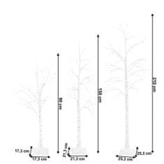 KONDELA Svietiaci strom (3 ks) Ingeborga - biela