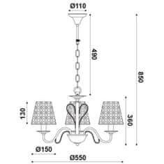 ACA ACA Lighting Vintage závesné svietidlo EG169753PBC