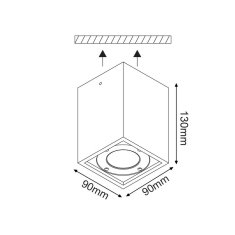 ACA ACA Lighting Garden stropné vonkajšie svietidlo MK163130SW