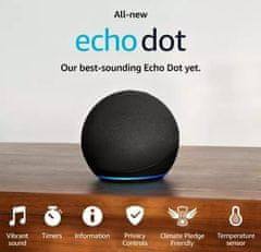 Amazon Amazon Echo DOT 2022 (5. generácia) - hlasový asistent - Charcoal Black (čierny)