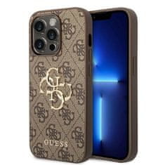 Guess Zadný kryt 4G Big Metal Logo GUHCP15L4GMGBR pre Iphone 15 Pro Brown