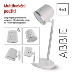 EMOS LED stolná lampa ABBIE, dobíjacia, biela