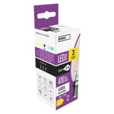 EMOS LED žiarovka Filament sviečka / E14 / 3,4 W (40 W) / 470 lm / neutrálna biela