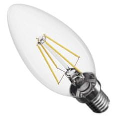 EMOS LED žiarovka Filament sviečka / E14 / 3,4 W (40 W) / 470 lm / neutrálna biela