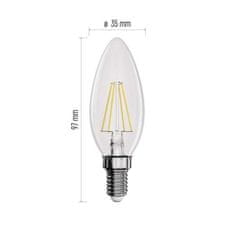 EMOS LED žiarovka Filament sviečka / E14 / 3,4 W (40 W) / 470 lm / neutrálna biela