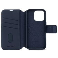 Decoded Leather Detachable Wallet, navy - iPhone 16 Pro