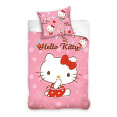 Carbotex Obliečky bavlna do postieľky Hello Kitty Malá Mlsalka 100x135, 40x60 cm