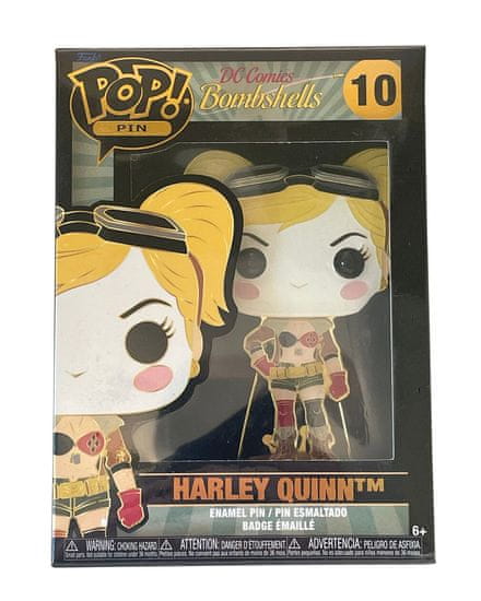 Funko Kovový odznak Funko POP! PIN - Harley Quinn - DC Comics - 9,5 cm