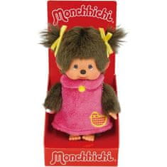 Hollywood Plyšový Mončiči - Pink Fluffy - Monchhichi - 20 cm