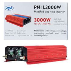 PNI L3000W H3000W12 Menič napätia 12V napájací zdroj 230V