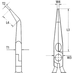 Autonar czech Montážní kleště, zahnuté, extra dlouhé 280 mm - Knipex 28 81 280