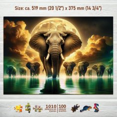 Wooden city Drevené puzzle Slonie sny 1010 dielikov