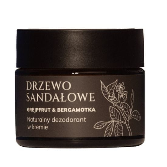 shumee Prírodný dezodoračný krém zo santalového dreva Grapefruit &amp; Bergamot 50 ml