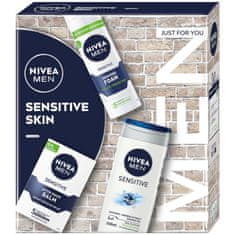 shumee Men Sensitive Skin set sprchový gél 3v1 250ml + upokojujúci balzam po holení 100ml + upokojujúca pena na holenie 200ml