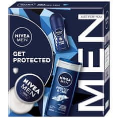 shumee Men Get Protected set 3v1 sprchový gél 250ml + roll-on antiperspirant 50ml + univerzálny krém 75ml