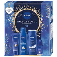 shumee Timeless Classic set krém na ruky 100ml + sprchový gél 250ml + roll-on antiperspirant 50ml + telové mlieko 250ml