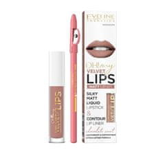 shumee Oh! Sada My Velvet Lips Liquid Matt Lip Kit: matný tekutý rúž 4,5 ml + tužka na pery 1ks 11 Cookie Milkshake