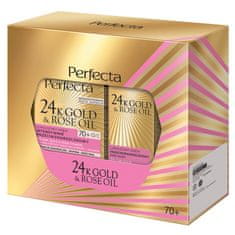 shumee 24K zlato & Rose Oil set krém na tvár 70+ 50ml + očný krém 15ml