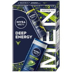 shumee Men Deep Energy set 3v1 sprchový gél 250ml + antiperspirant v spreji 150ml