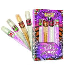 shumee Cuba Strass set Snake parfémovaná voda v spreji 35ml + Tiger eau de parfum spray 35ml + Zebra eau de parfum spray 35ml + Heartbreaker eau de parfum spray 35ml