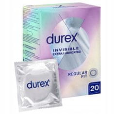 shumee Durex Invisible kondómy dodatočne zvlhčené, 20 tenkých ks