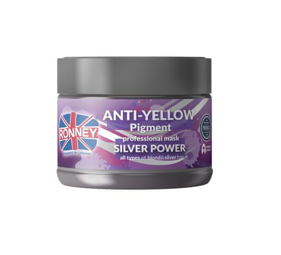 shumee Anti-Yellow Silver Power Professional Mask strieborná maska pre odfarbené a šedivé blond vlasy 300 ml