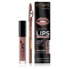 shumee Sada na líčenie pier Oh My Lips, matný tekutý rúž a tužka na pery 02 Milky Chocolate